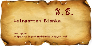 Weingarten Bianka névjegykártya